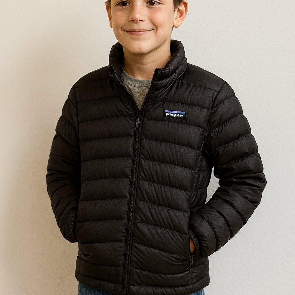 New - Size M Patagonia Kids Black Puffer Jacket